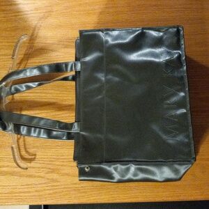 Womens Mary Kay tote bag. Large dark silver gray with handles metallic looking